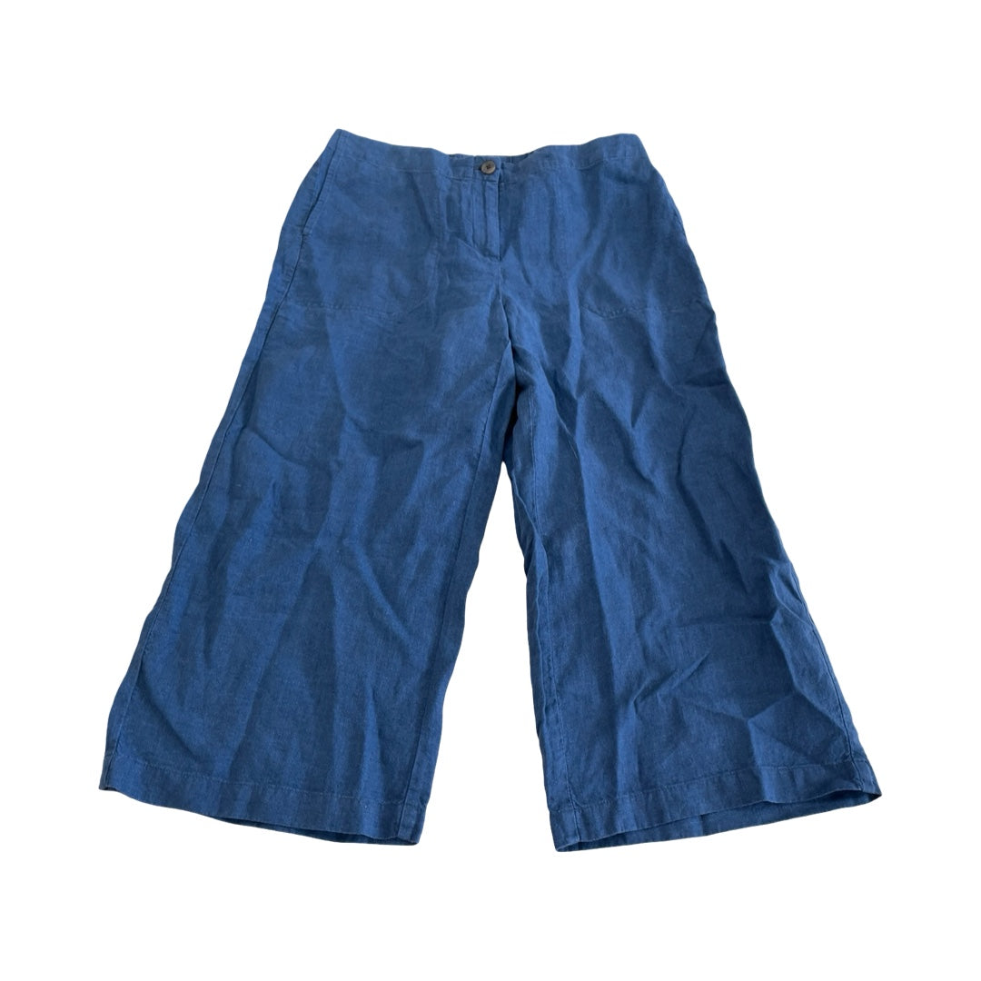 Pants Cropped By J. Jill In Blue, Size:Mp