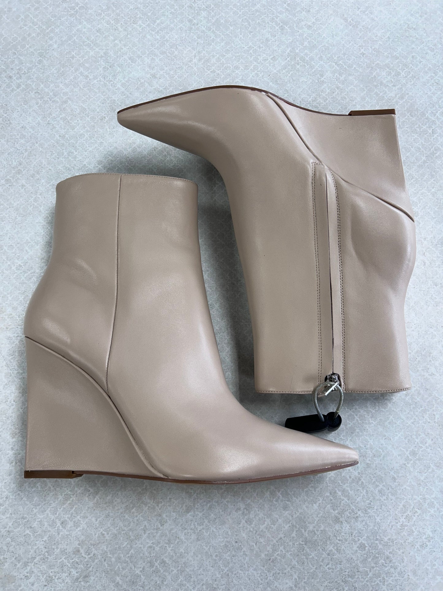 Boots Ankle Heels By Marc Fisher In Tan, Size:10