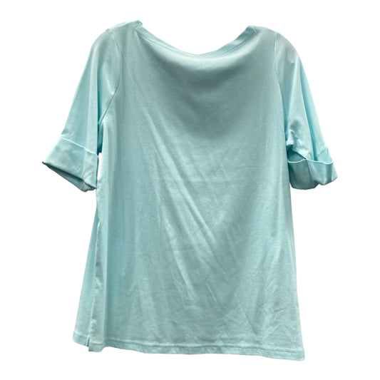 Top Ss By Lauren By Ralph Lauren In Aqua, Size:1X
