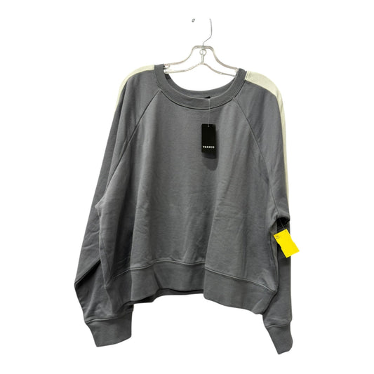 Sweatshirt Crewneck By Torrid In Grey, Size:3X