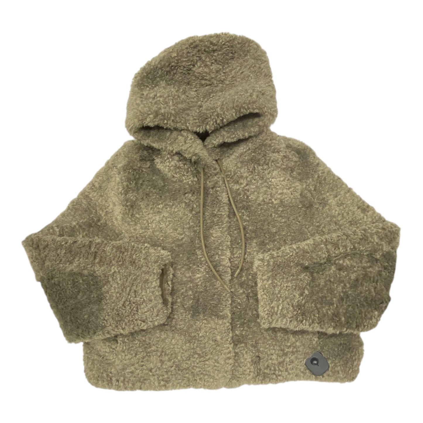 Coat Faux Fur & Sherpa By Cmc In Green, Size:M