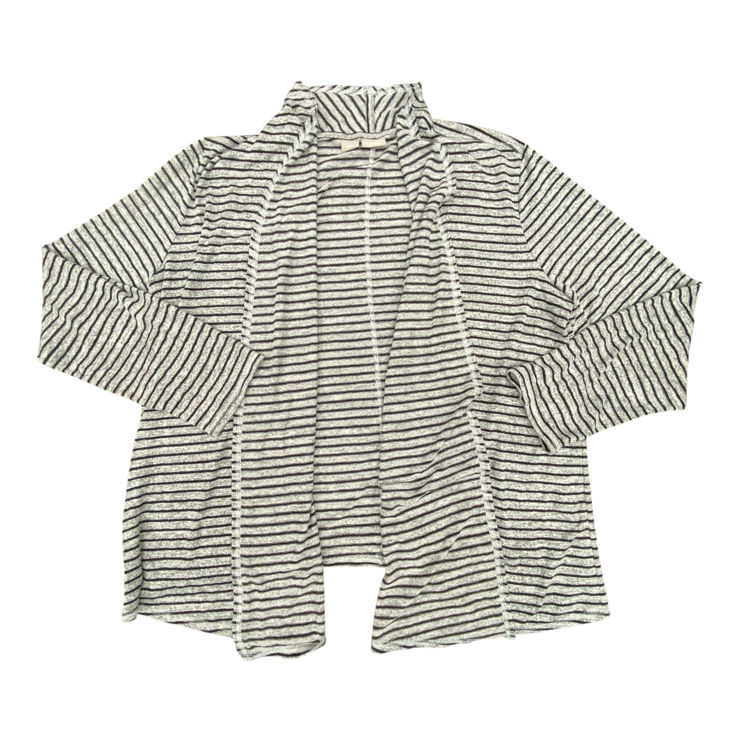 Sweater Cardigan By Chicos In Striped Pattern, Size:M