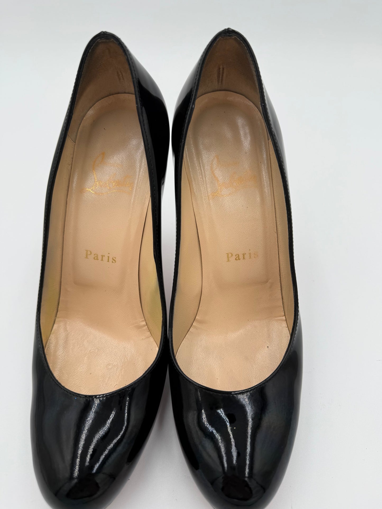 Shoes Luxury Designer By Christian Louboutin In Black, Size:7.5