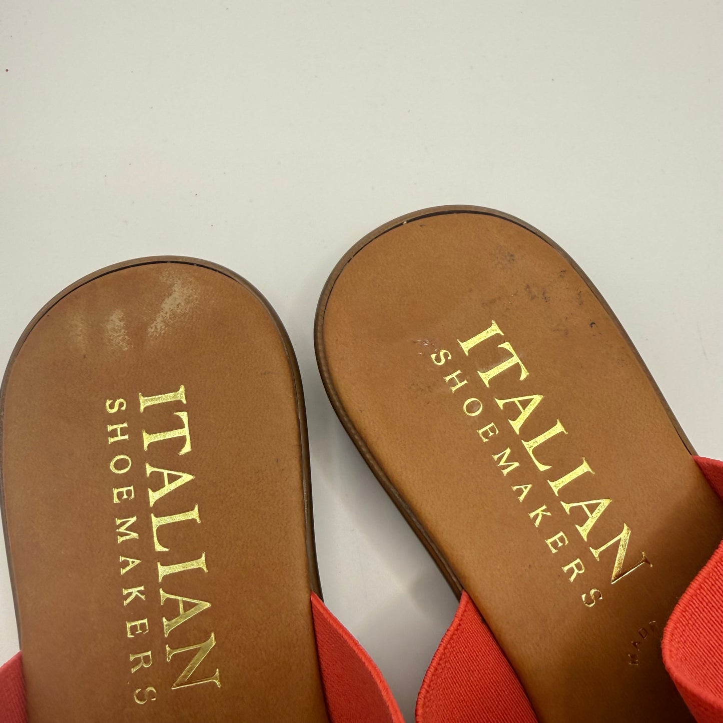 Sandals Flats By Italian Shoemakers In Red, Size: 6