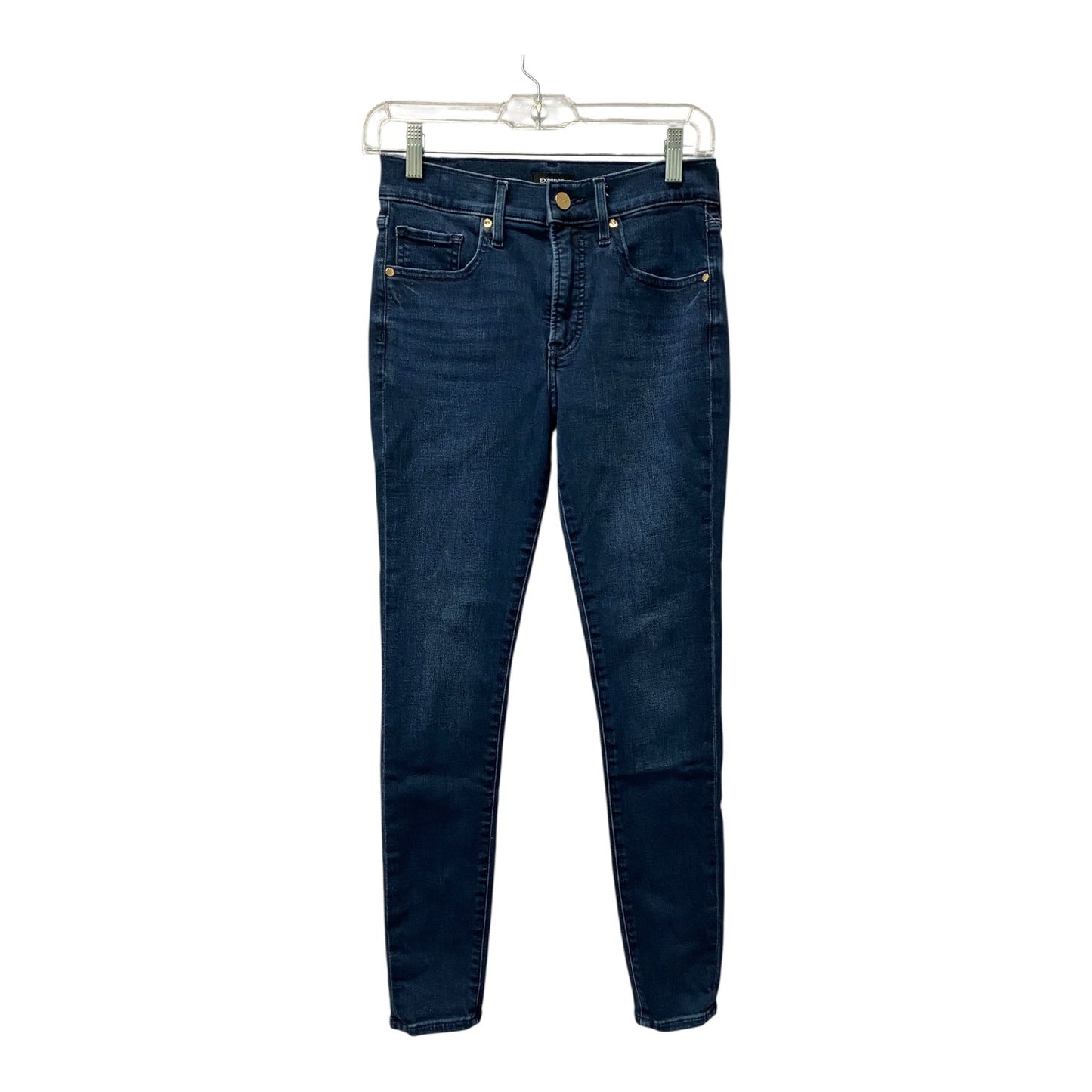 Jeans Skinny By Express In Blue Denim, Size:2