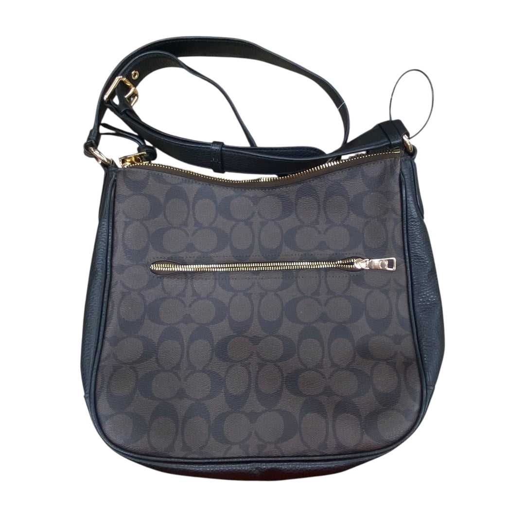 Handbag Designer By Coach In Black & Brown, Size:Medium