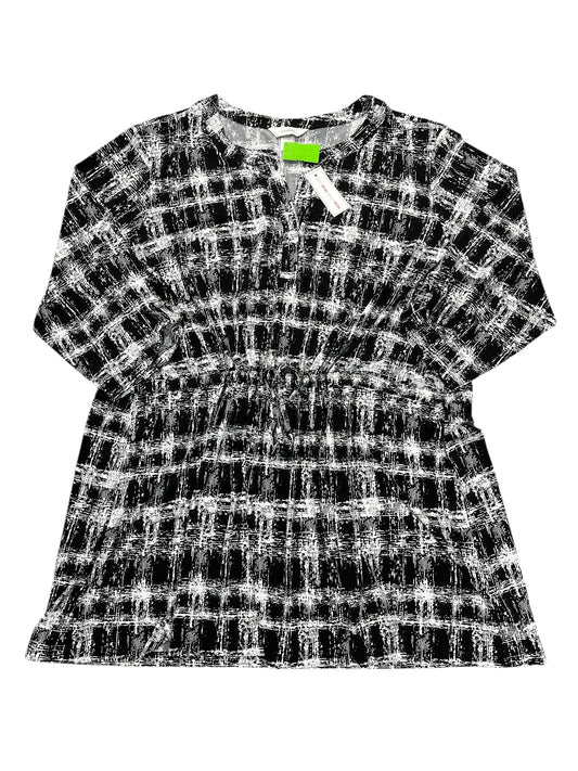 Top Ss By Cj Banks In Black & White, Size:3X