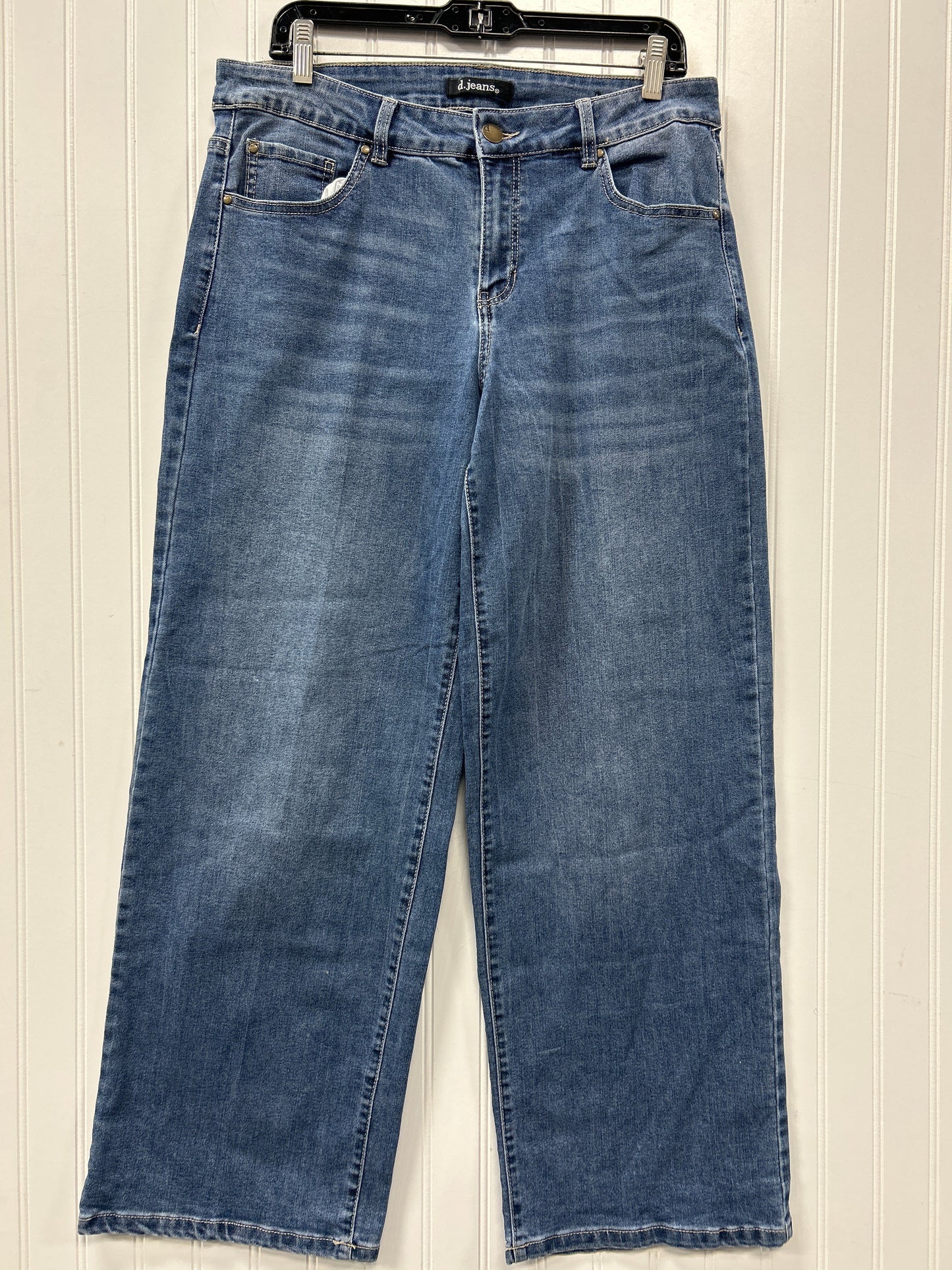 Jeans Wide Leg By D Jeans In Blue Denim, Size:12