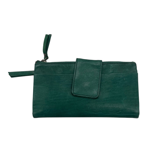 Wallet Leather By Clothes Mentor In Green, Size:Large