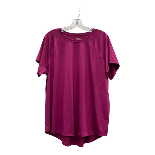 Athletic Top Ss By Tek Gear In Purple, Size:1X
