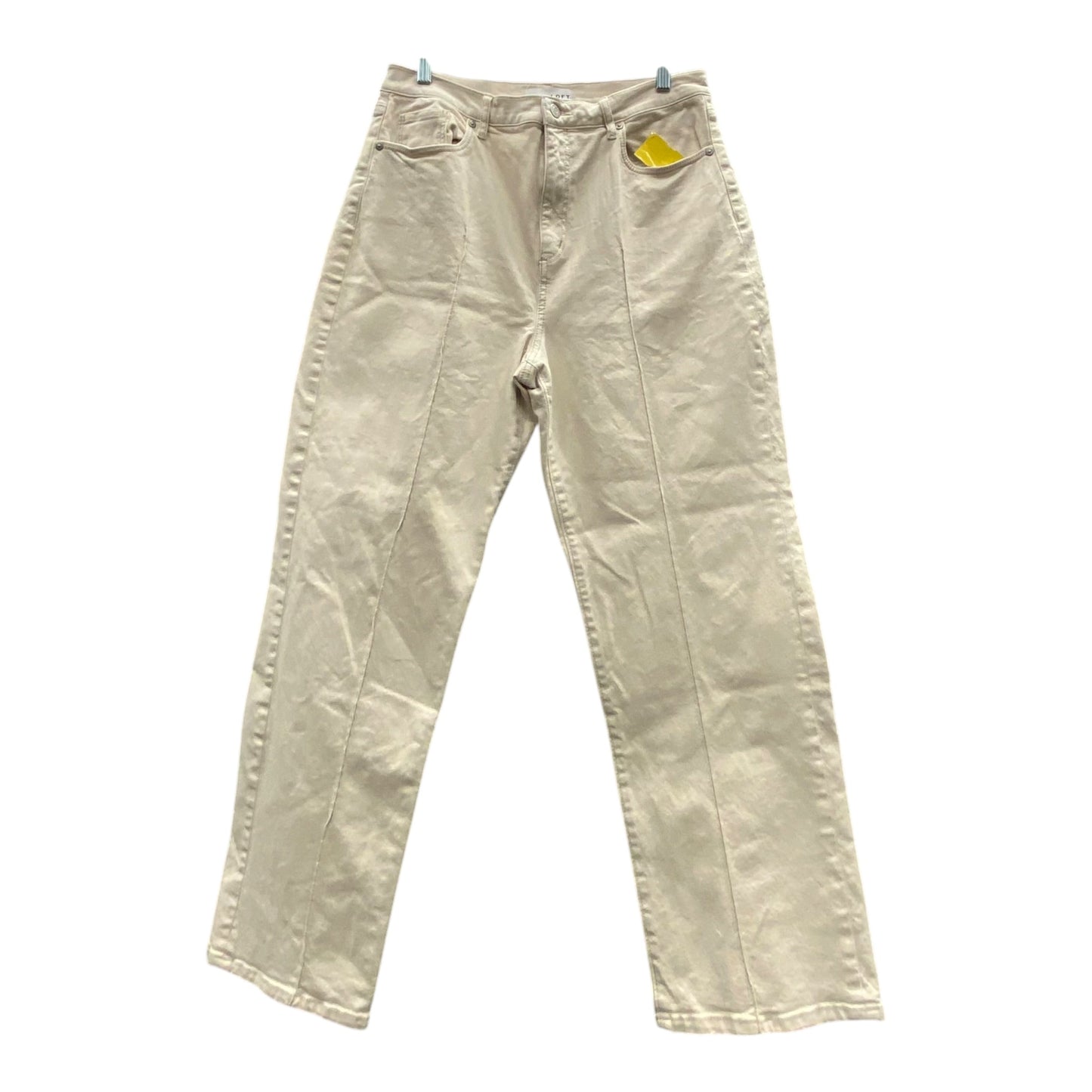 Jeans Straight By Loft In Cream, Size:10