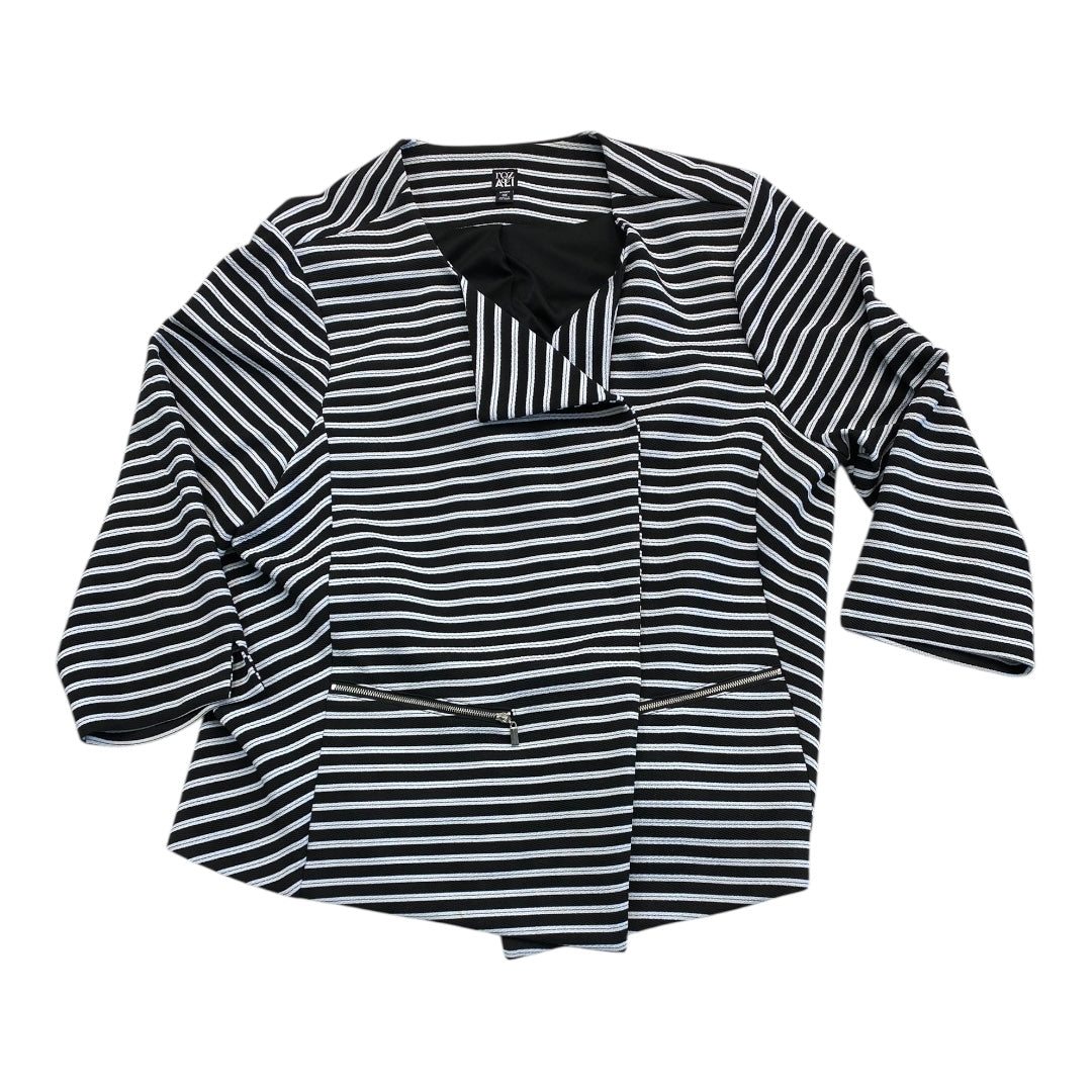 Blazer By Roz And Ali In Black & White, Size:3X