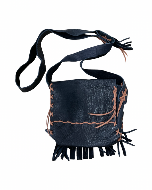 Crossbody Leather By Clothes Mentor In Black, Size:Small