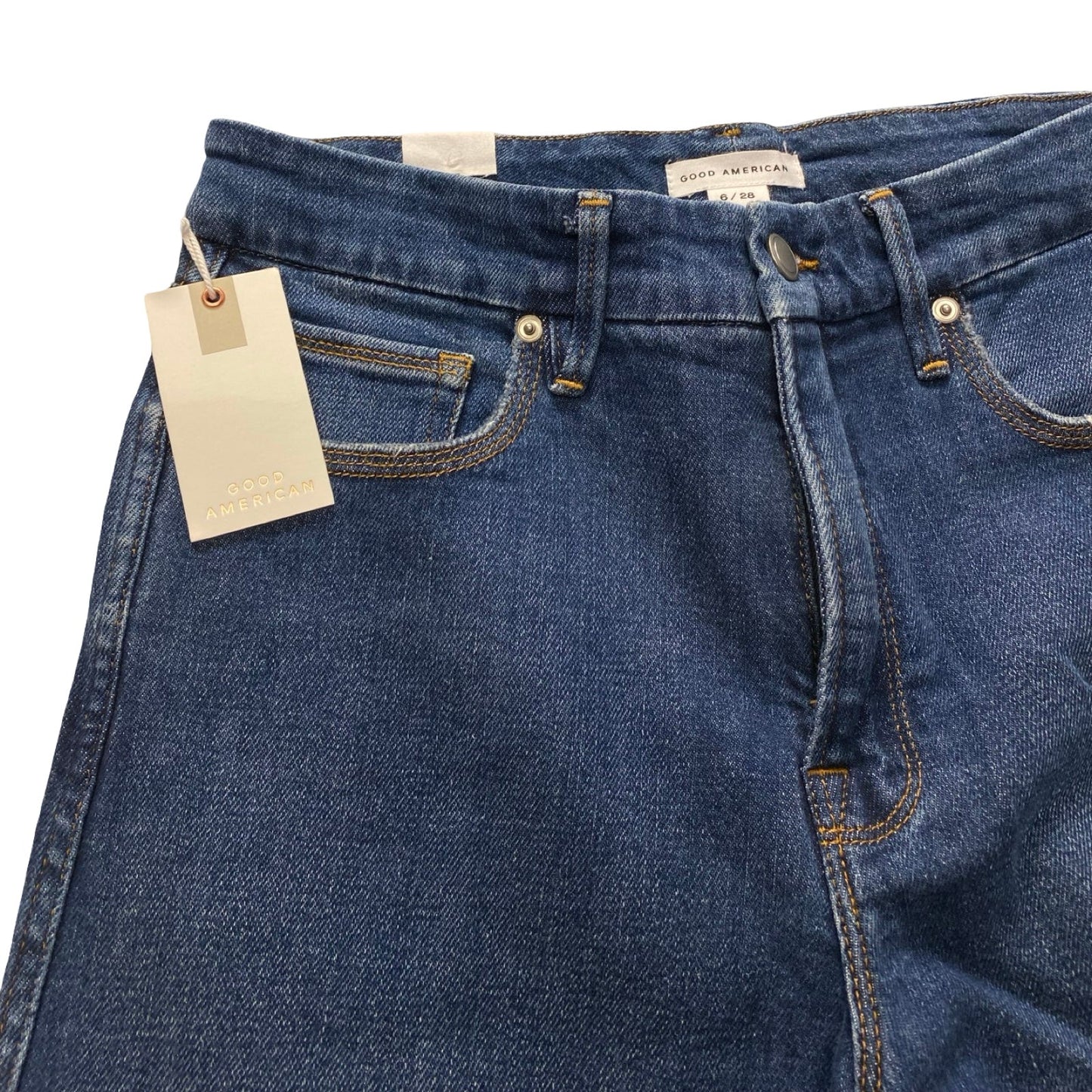 Jeans Wide Leg By Good American In Blue Denim, Size:6
