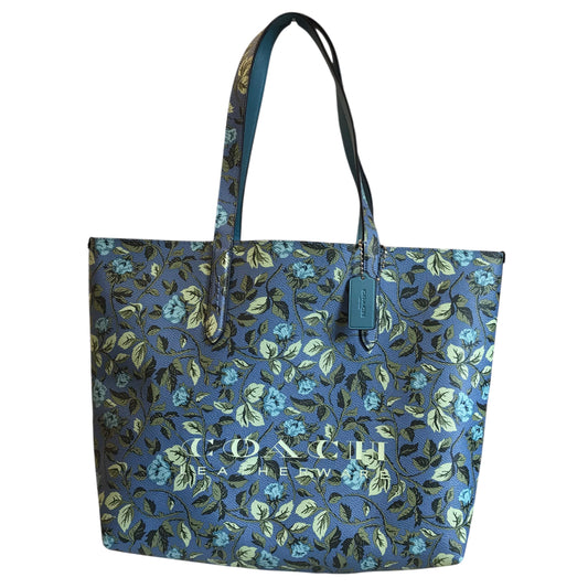 Tote Designer By Coach In Floral Print, Size:Large