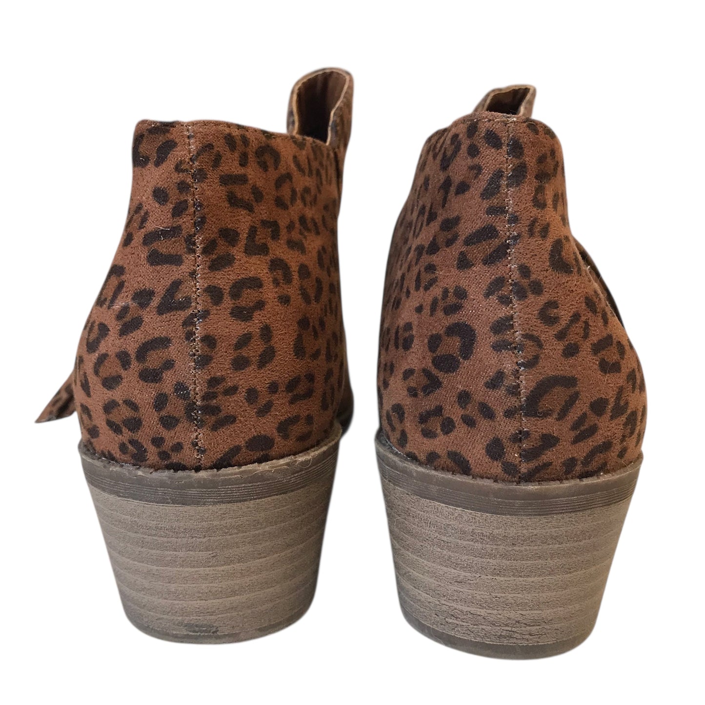 BOOTS ANKLE FLATS by TIME AND TRU in ANIMAL PRINT, Size:8.5