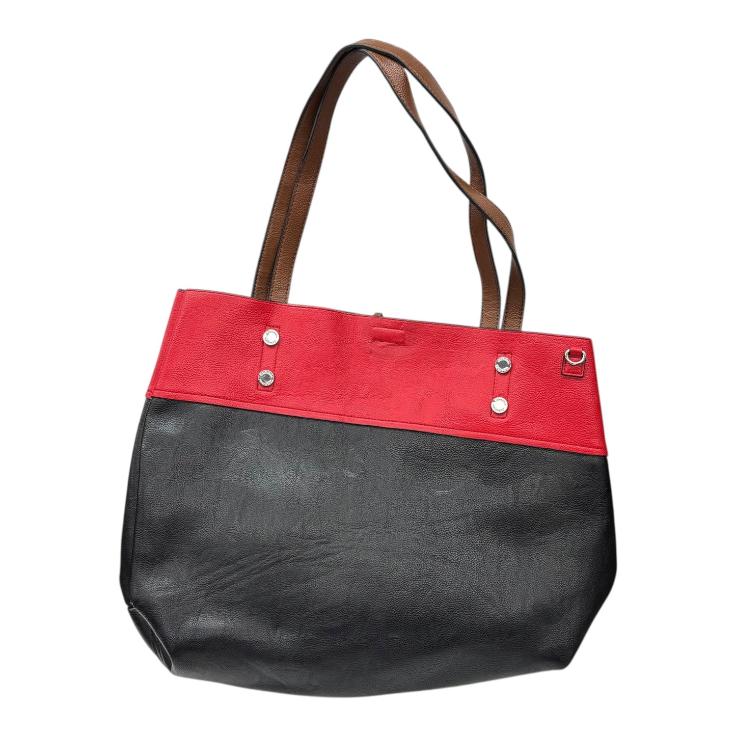 Tote By Calvin Klein In Black & Red, Size:Large