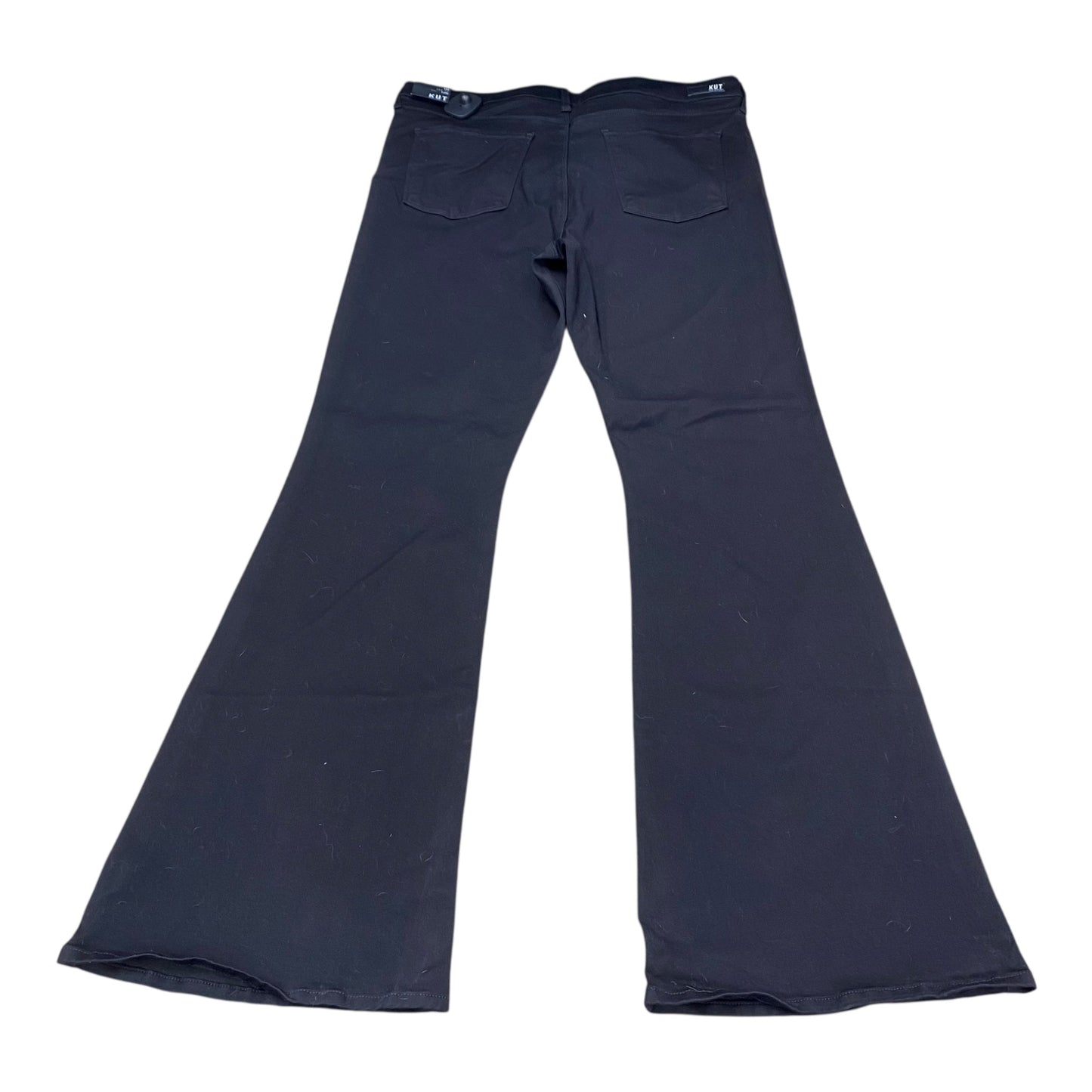 Jeans Flared By Kut In Black Denim, Size:18