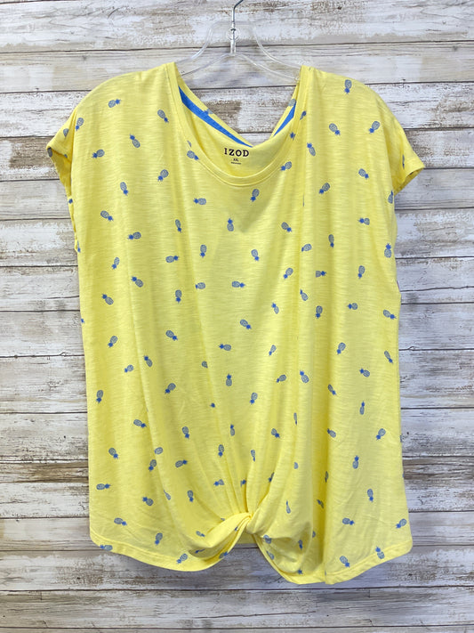 Top Ss Basic By Izod In Yellow, Size:Xxl