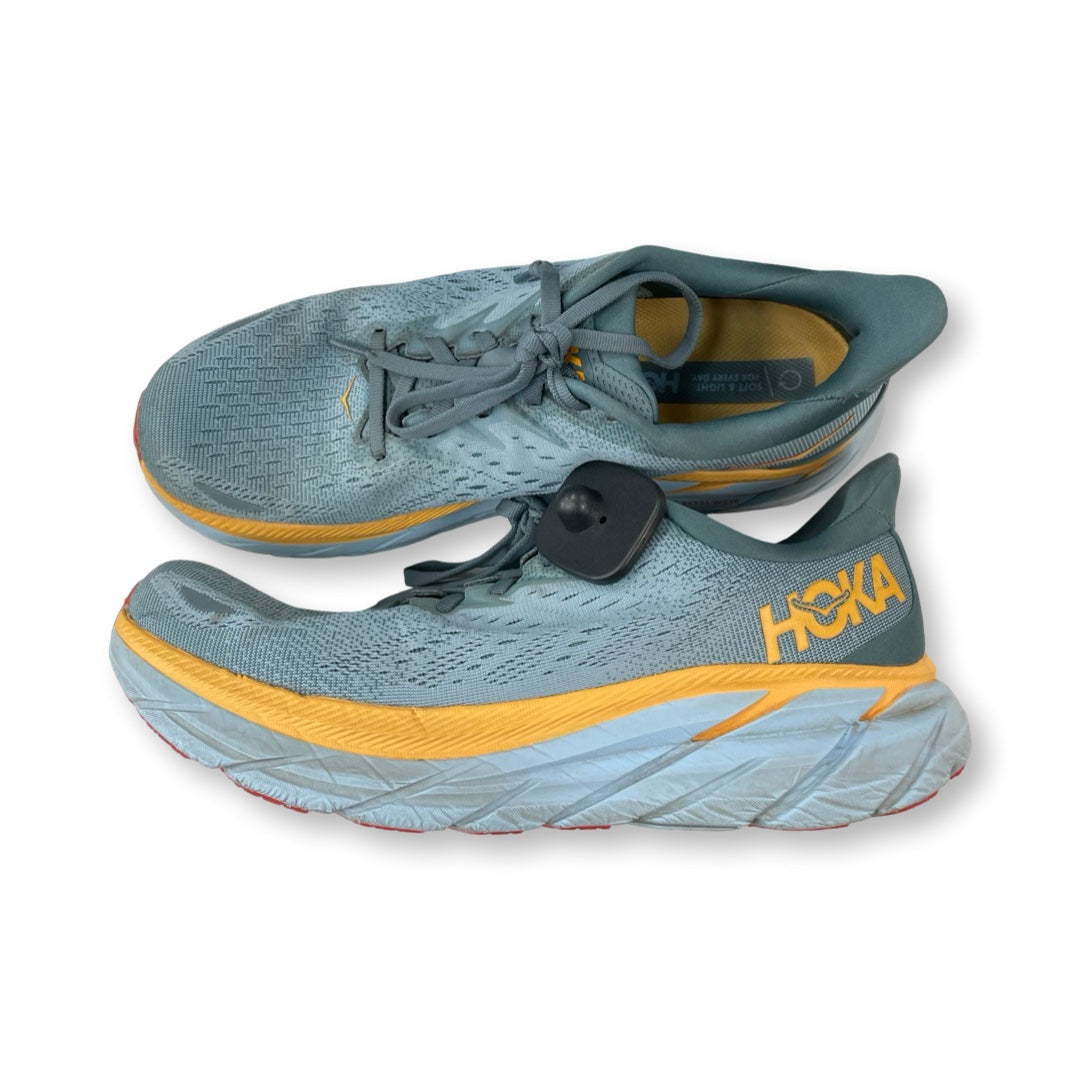 Shoes Athletic By Hoka In Blue & Yellow, Size:9.5