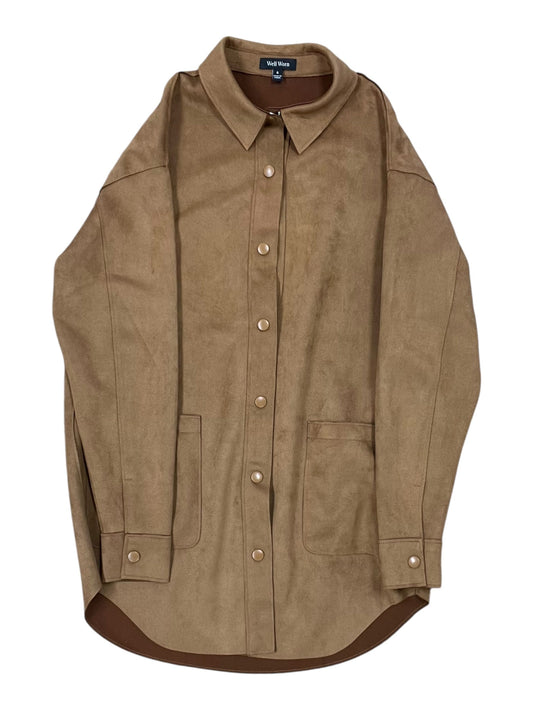 Jacket Faux Fur & Sherpa By Well Worn In Brown, Size:S