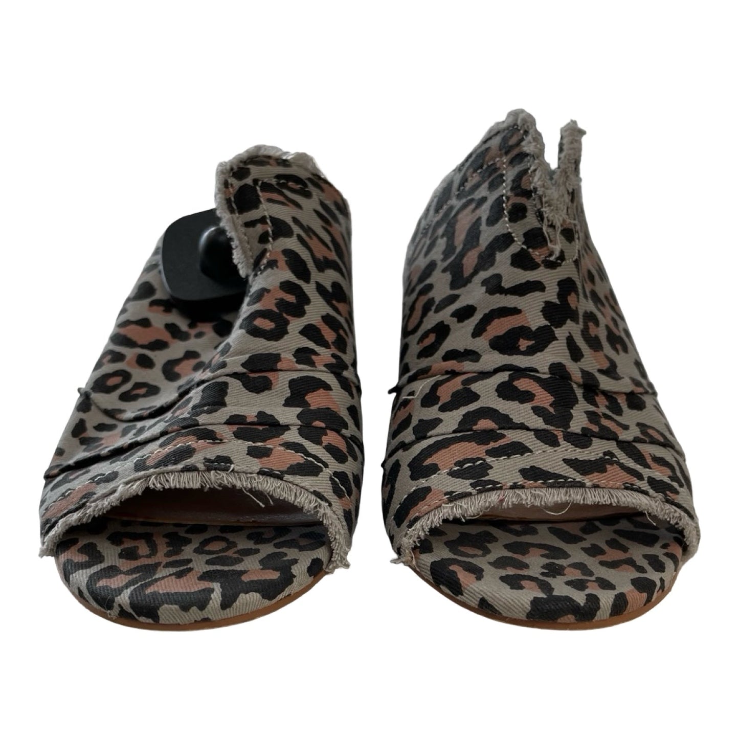 Sandals Heels Block By Cmc In Animal Print, Size:5
