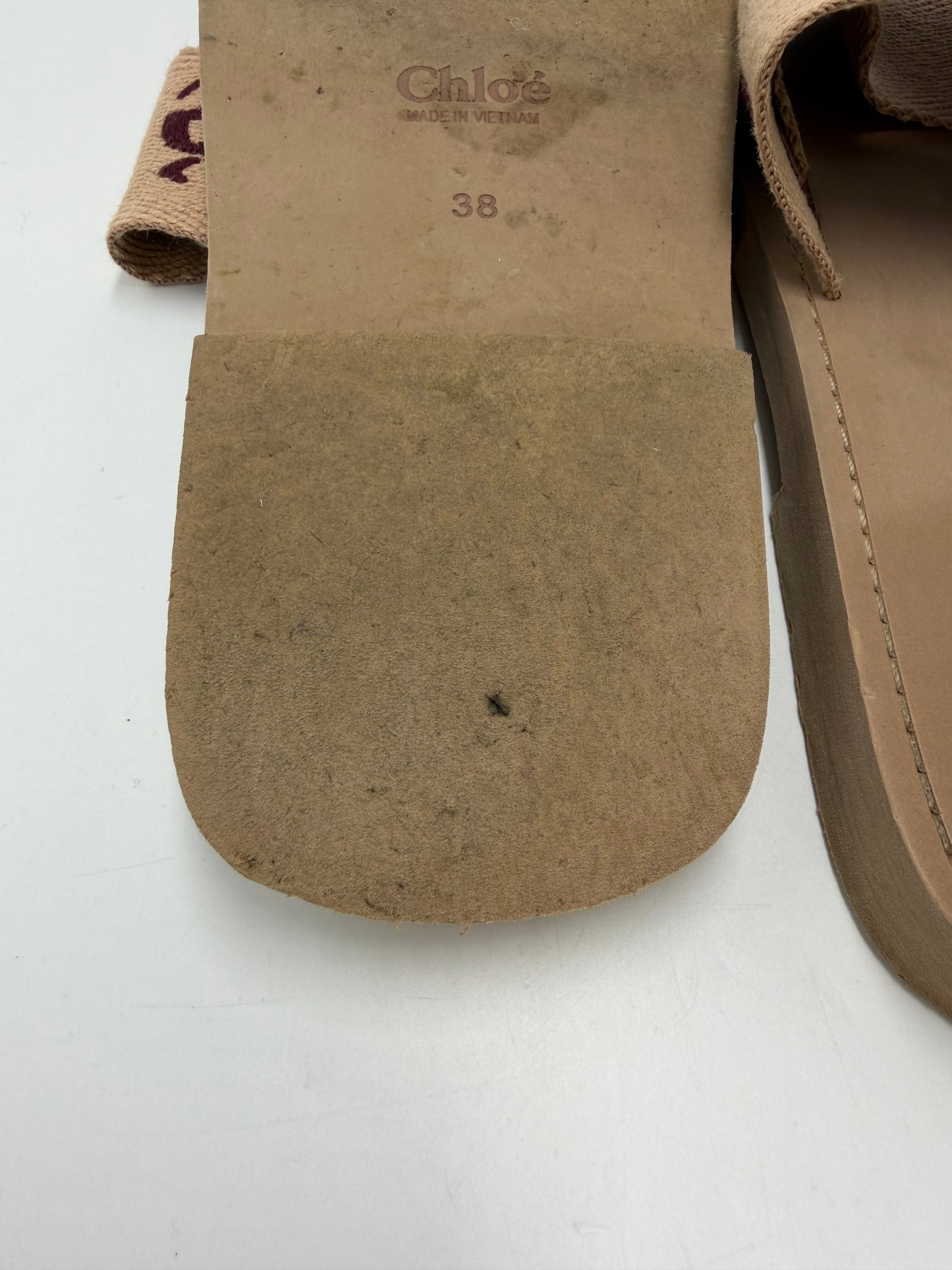 Chloe Woody Flat Slide Luxury Sandal, Size: 7.5 (38)