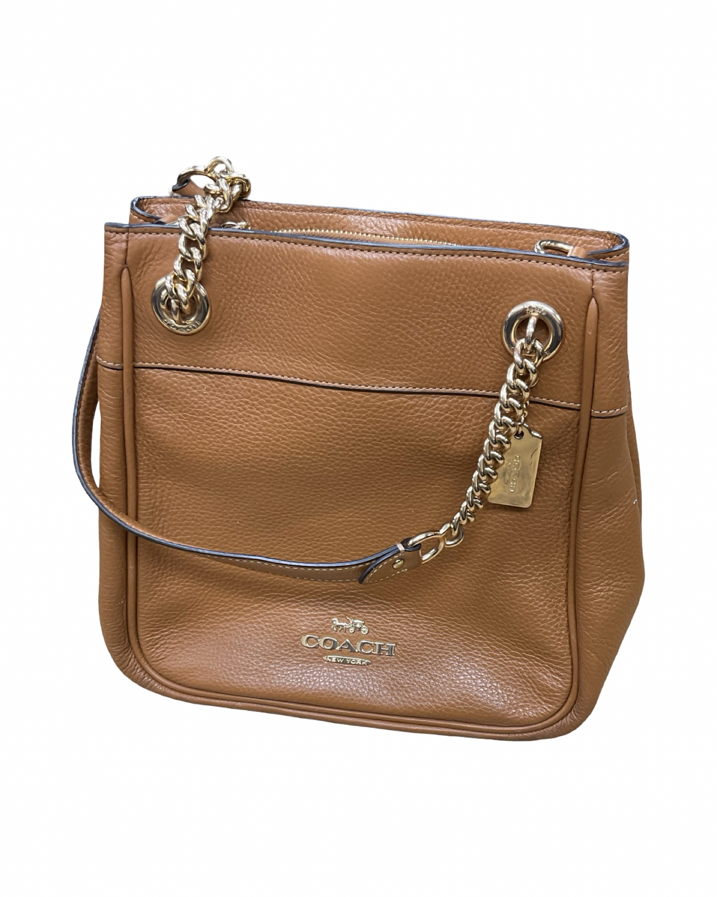 Handbag Designer By Coach In Brown, Size:Medium