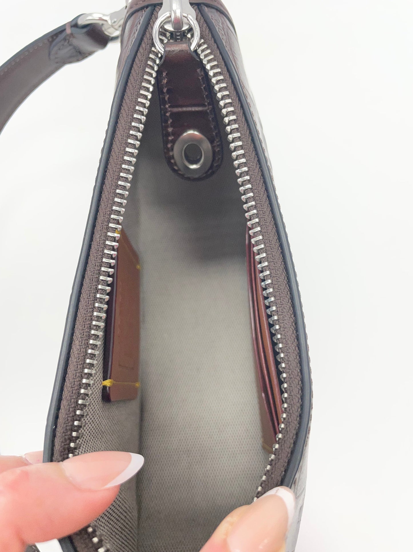 Handbag Designer By Coach In Brown, Size:Small