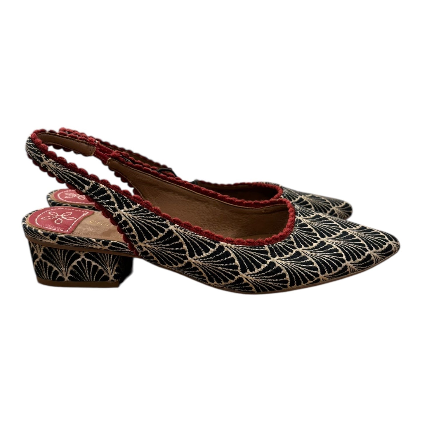 Shoes Heels Block By Chinese Laundry In Blue & White, Size:8