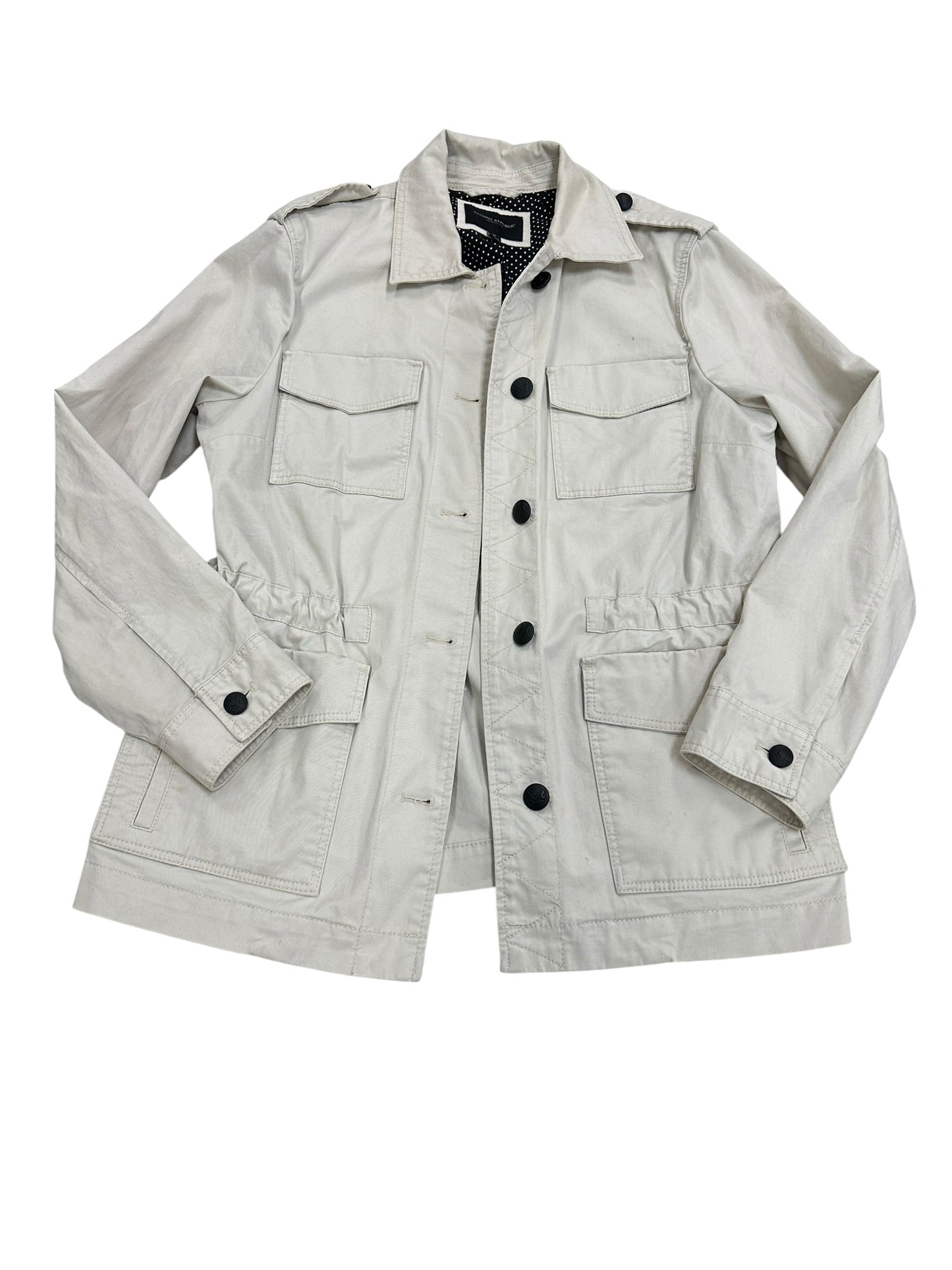 Jacket Utility By Banana Republic In Cream, Size:M
