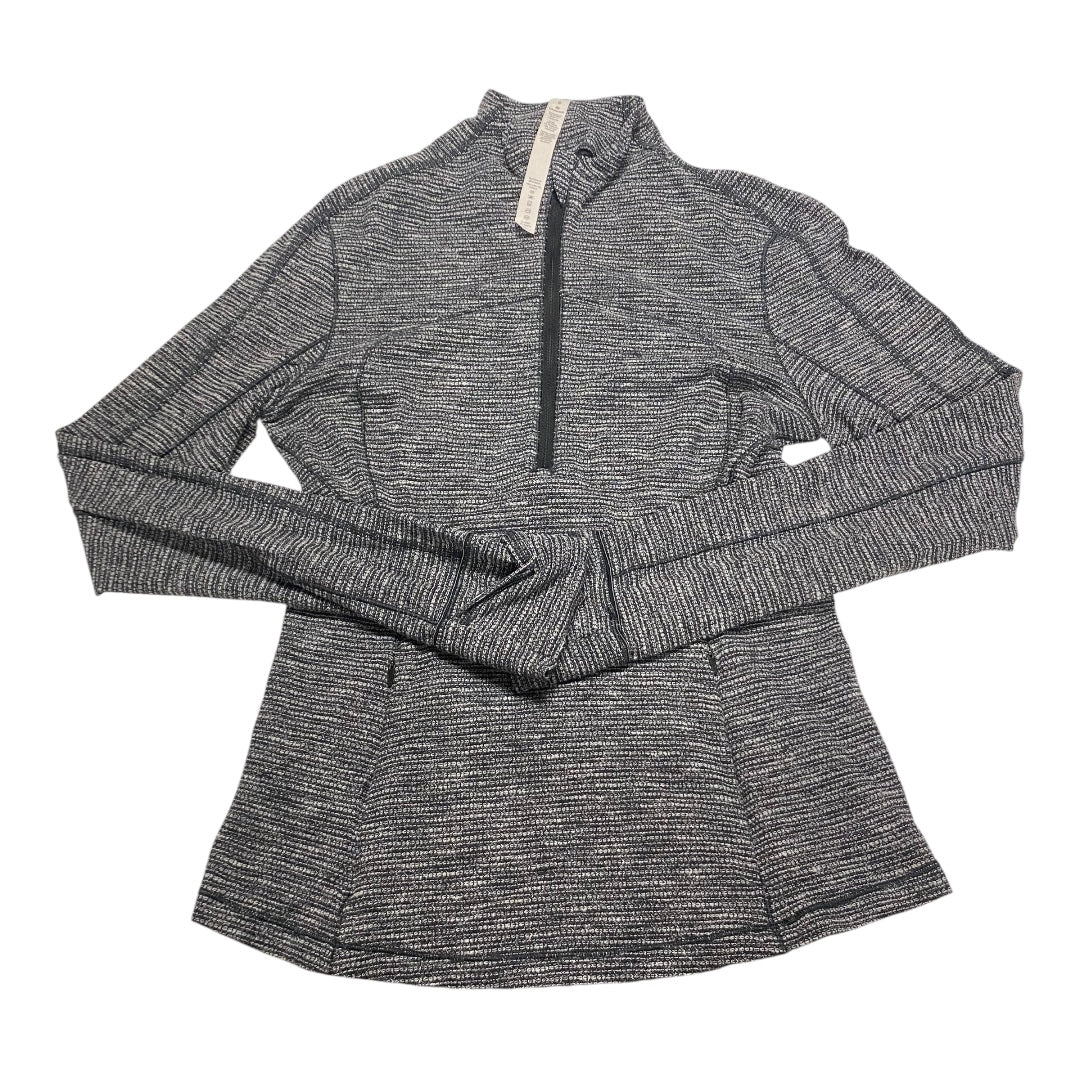 Athletic Top Ls Collar By Lululemon In Grey, Size:8