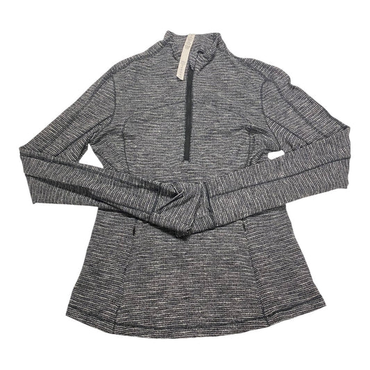 Athletic Top Ls Collar By Lululemon In Grey, Size:8