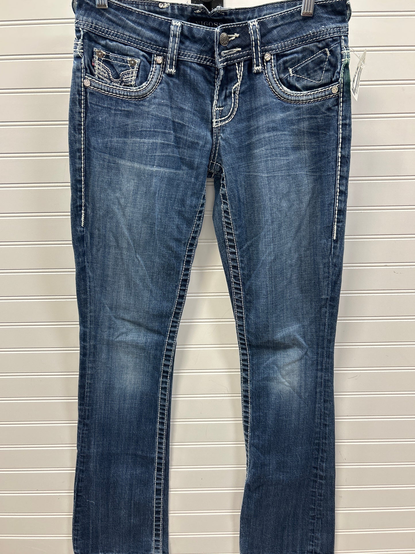 Jeans Boot Cut By Vigoss In Blue Denim, Size:6