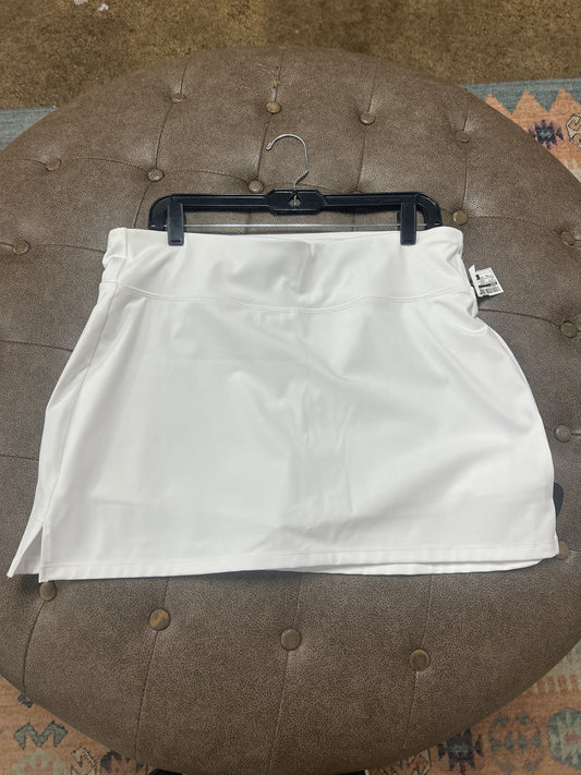Athletic Skort By Dkny In White, Size:Xl