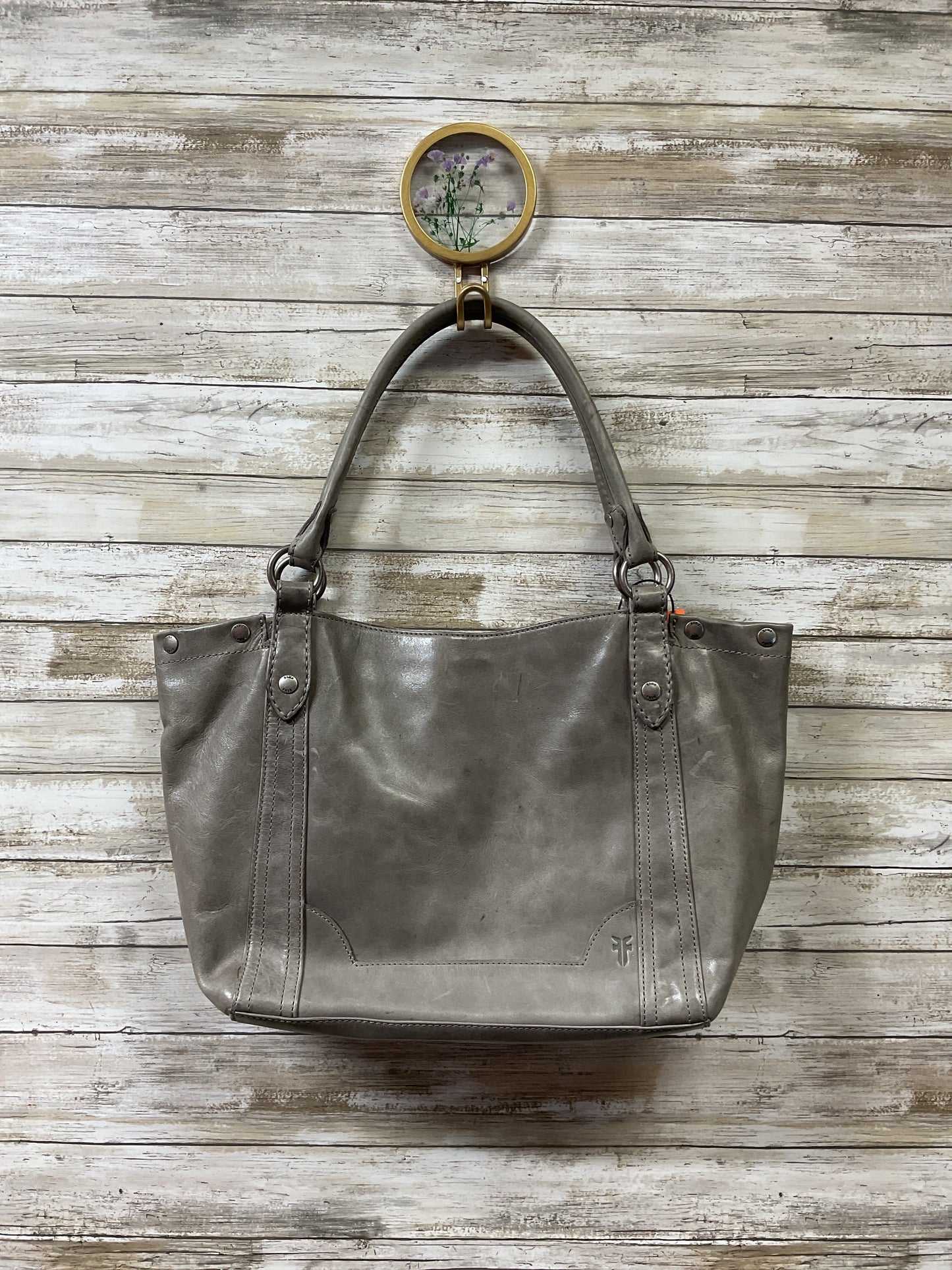Handbag Designer By Frye In Grey, Size:Large