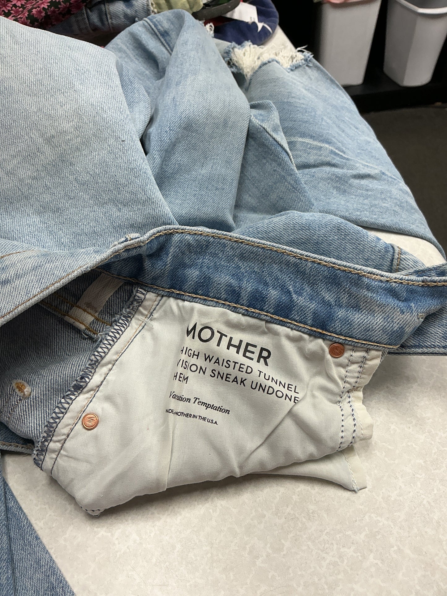 Jeans Straight By Mother In Blue Denim, Size:2/26