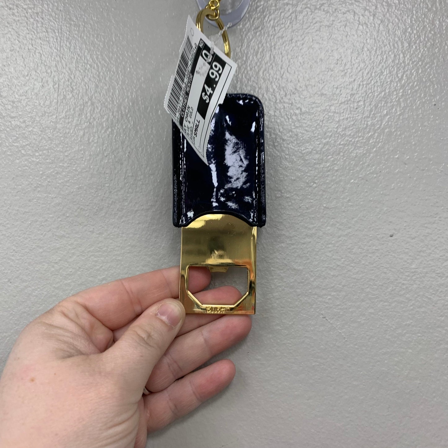 KEY CHAIN BOTTLE OPENER by BLUSH In BLUE & GOLD, Size: SMALL