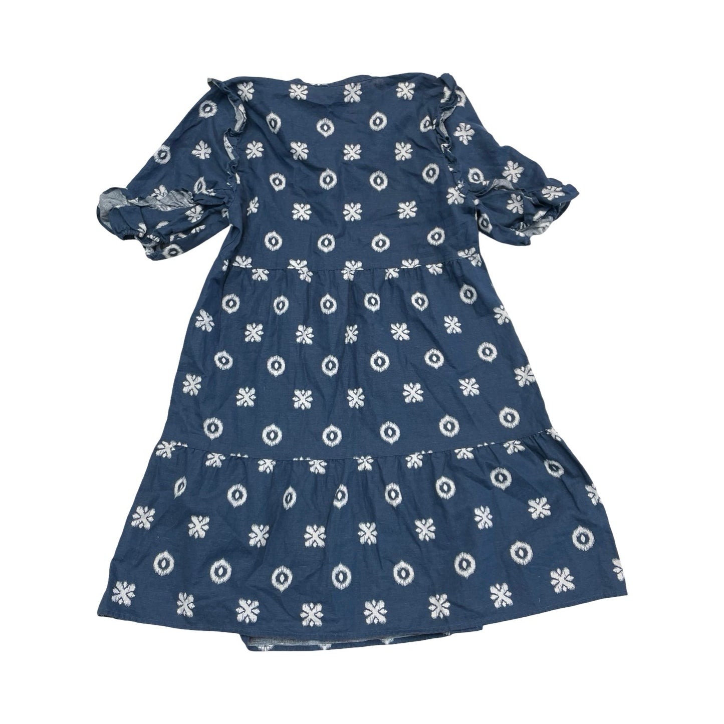 Dress Casual Midi By Cmc In Blue & White, Size:M