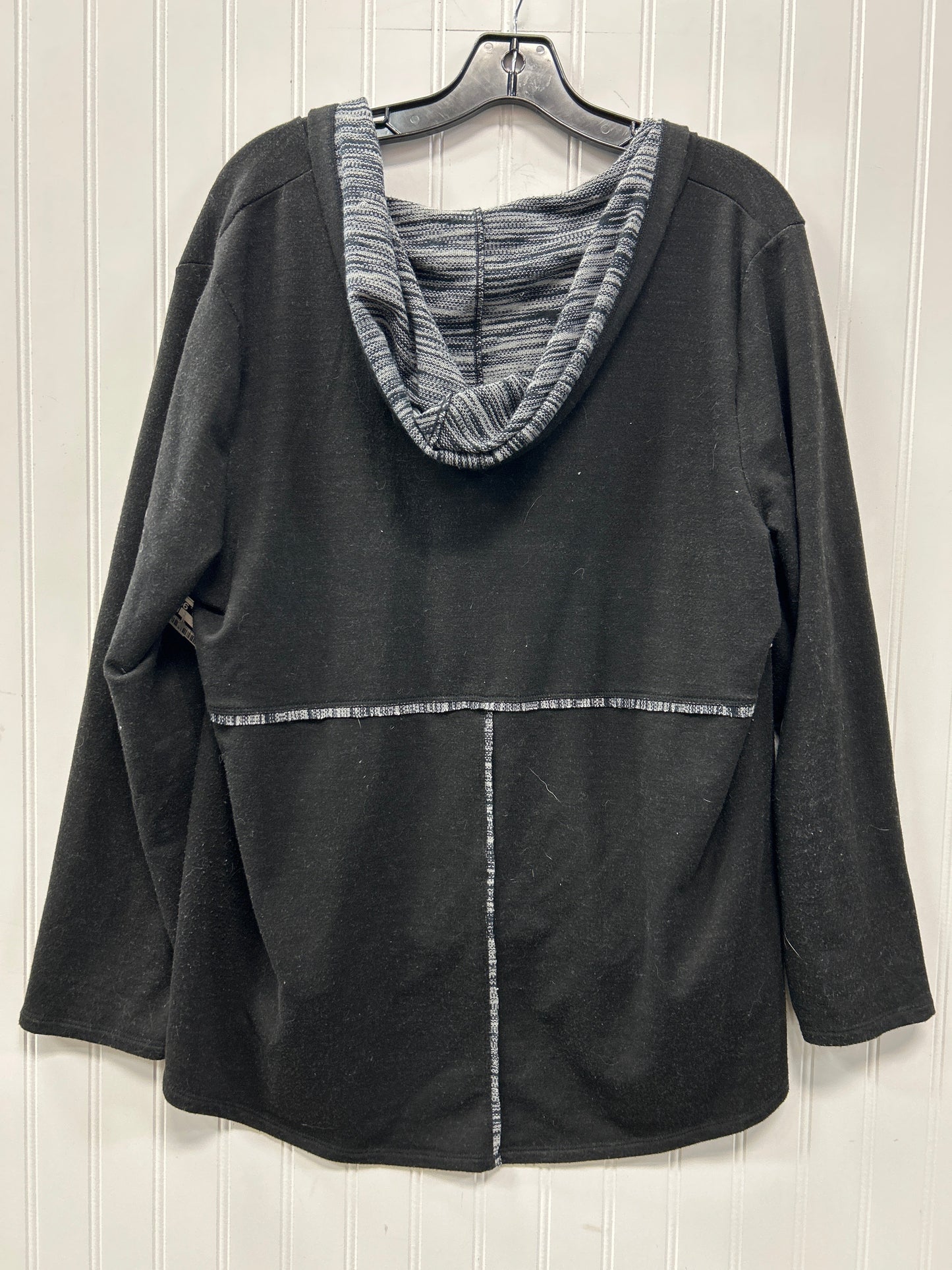 Sweatshirt Hoodie By Chicos In Black, Size:M