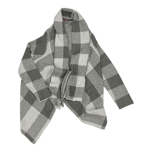 Sweater Cardigan By Pink Lily In Grey & White, Size:L