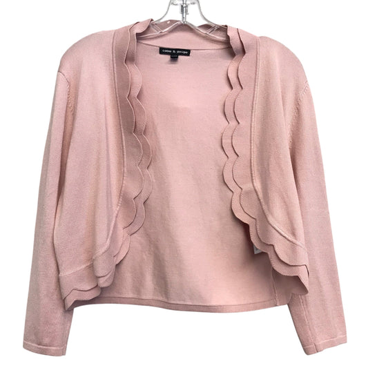 Sweater Cardigan By Cable And Gauge In Pink, Size:M