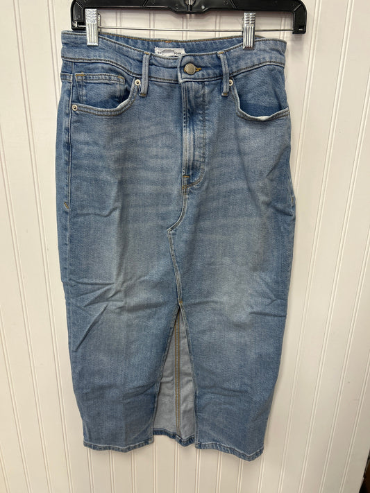 Skirt Midi By Good American In Blue Denim, Size:8