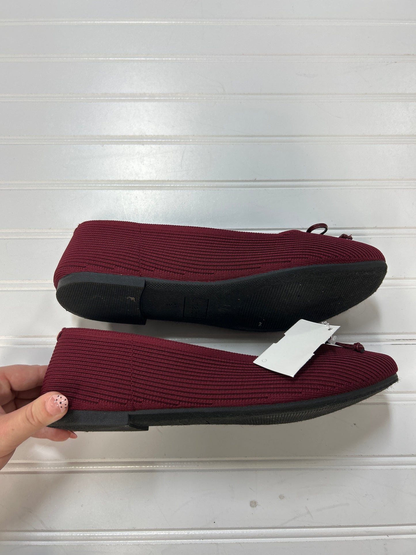 Shoes Flats By Me Too In Maroon, Size:9
