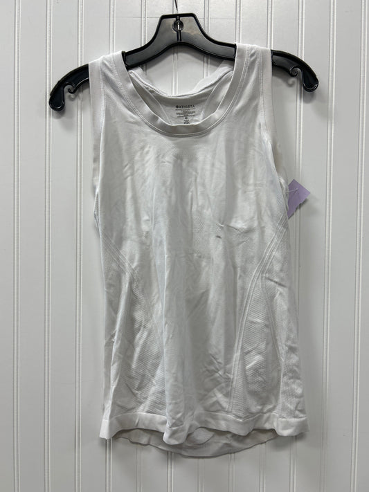 Athletic Tank Top By Athleta In White, Size:M