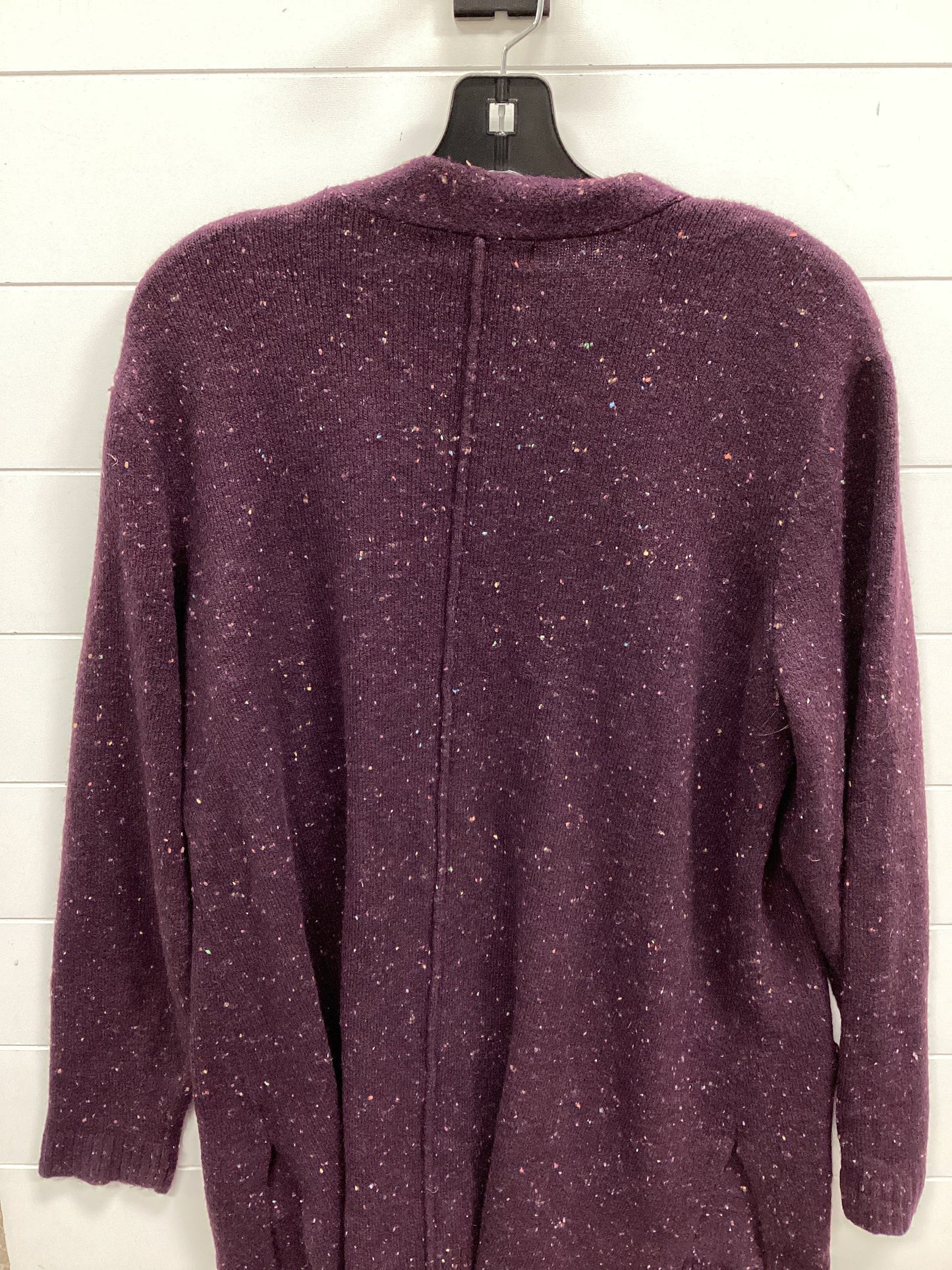 Sweater Cardigan By Love Ellie In Purple, Size:1X