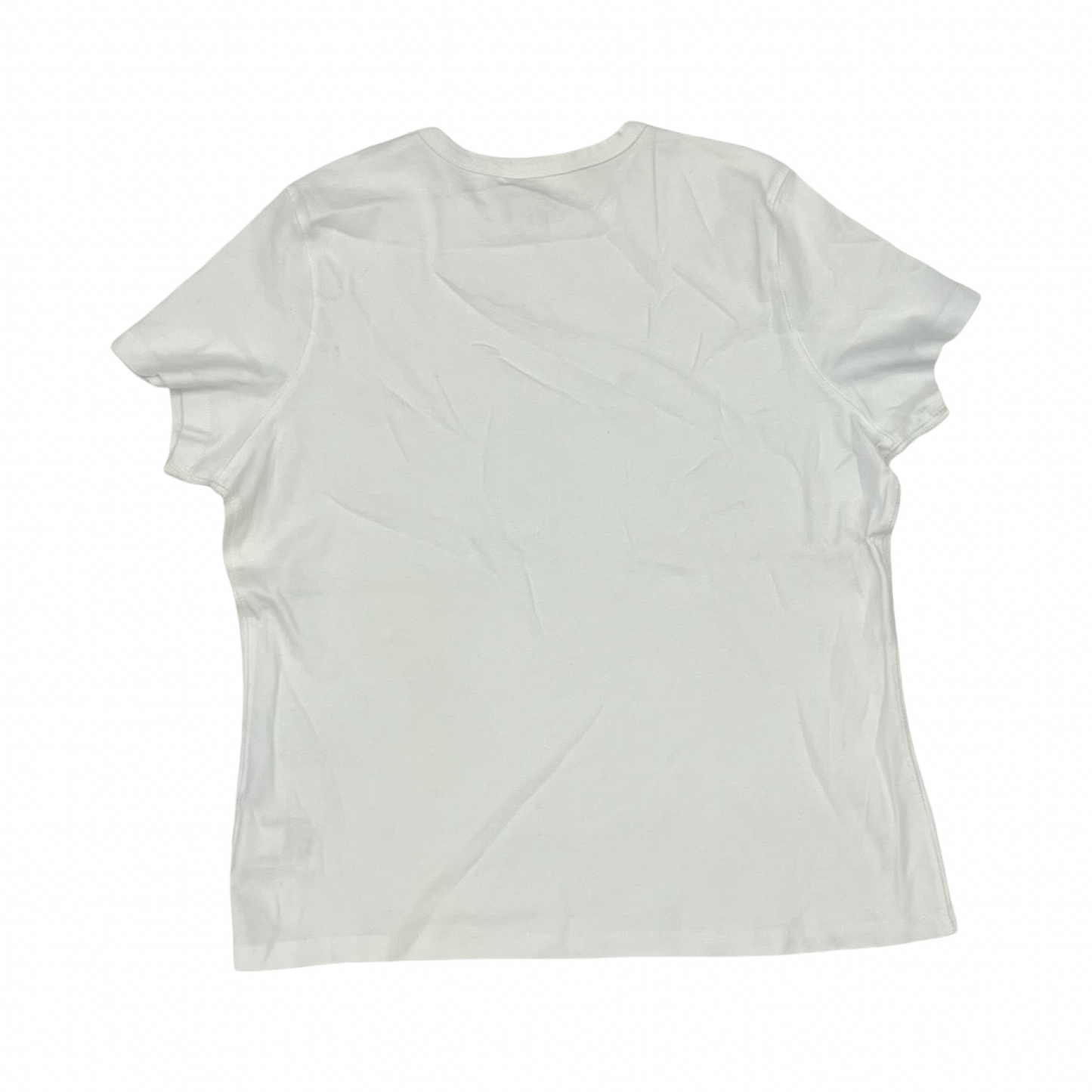 Top Ss Basic By Eddie Bauer In White, Size:Xl