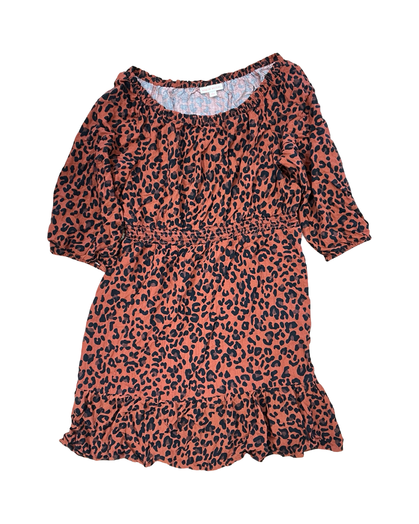 Dress Casual Midi By Knox Rose In Animal Print, Size:L