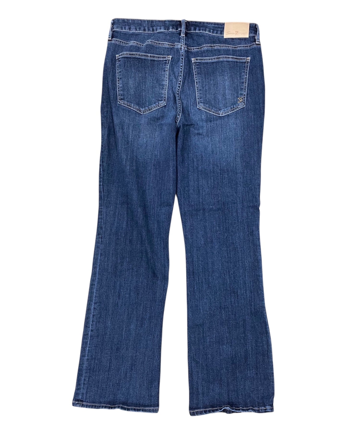 Jeans Boot Cut By Seven 7 In Blue Denim, Size:12