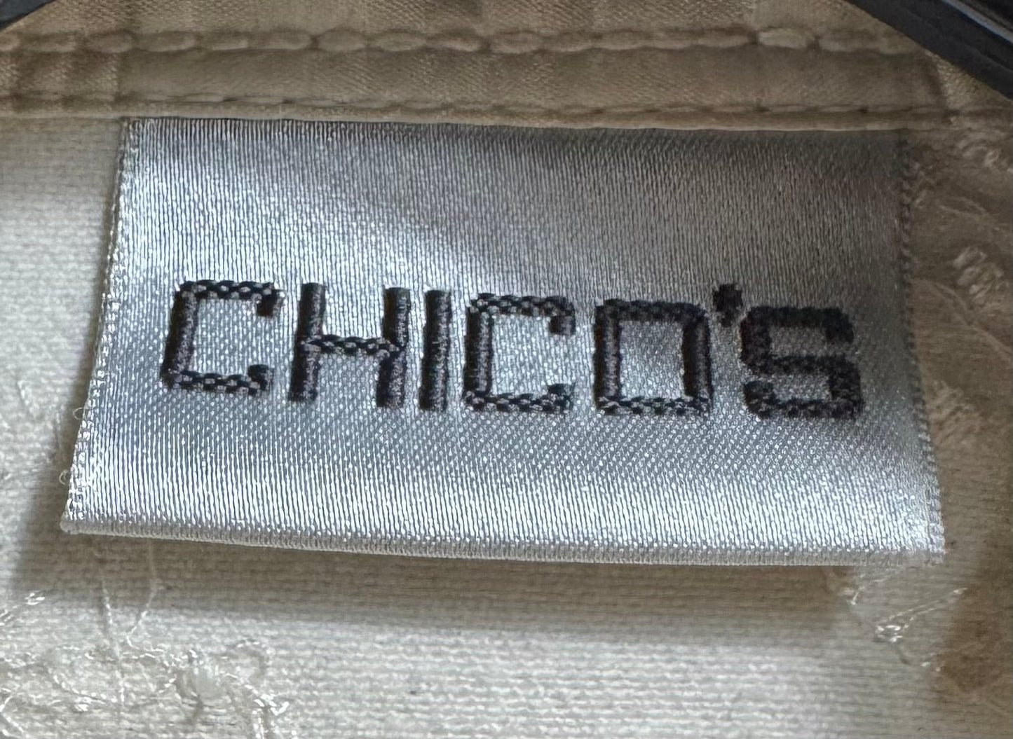 Jacket Denim By Chicos In White Denim, Size: 8